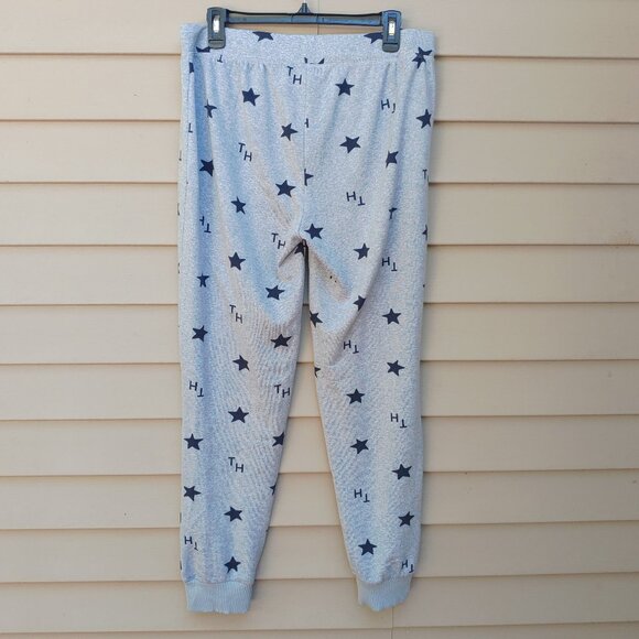 Tommy Hilfiger Gray Pajama Jogger Pants Blue Star Print Lounge Comfy - Picture 8 of 11